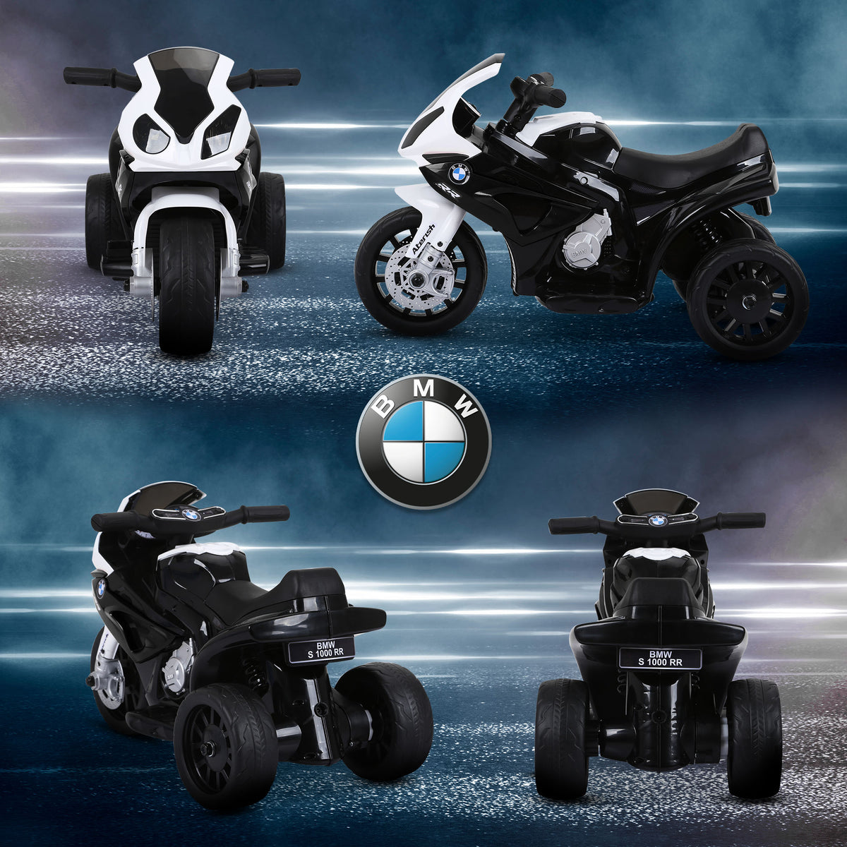 BMW S1000RR Elektromos Gyerek Kismotor – Licencelt, Lámpákkal és Zenével