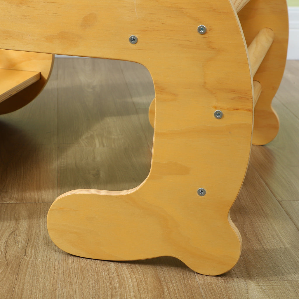 Arche d'escalade pour enfants, table à jouets pour enfants 18-48 mois, design 2 en 1, charge max. 50 kg, bois naturel