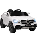 Voiture électrique enfants, véhicule électrique 12V, télécommande 2,4G, 3 vitesses, démarrage lent, 105x68x50cm, blanc
