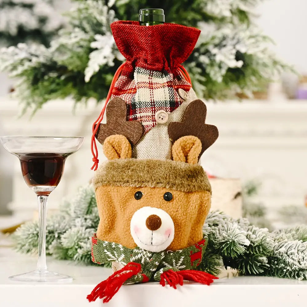 Christmas Wine Bottle Cover-3