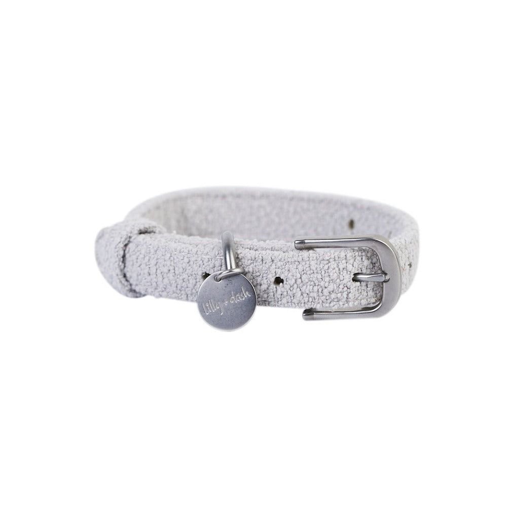 Lilly + Dash bouclé kutyanyakörv gravírozható bilétával – 3 méretben