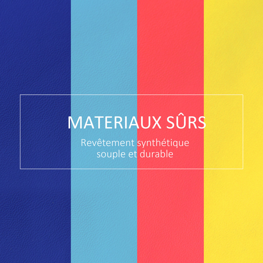 4 Blocs de construction XL - modules de motricité - jouets éducatifs - parcours motricité enfant mousse EPE polyuréthane, bleu, jaune, rouge