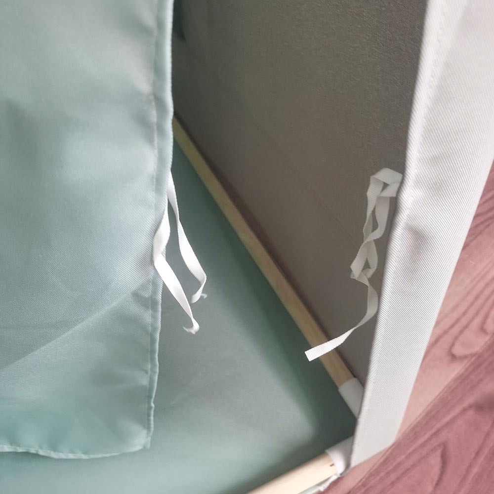 Gyermek Játszóház Sátor – Szürke-Világoszöld, Fa Vázzal, Ablakokkal