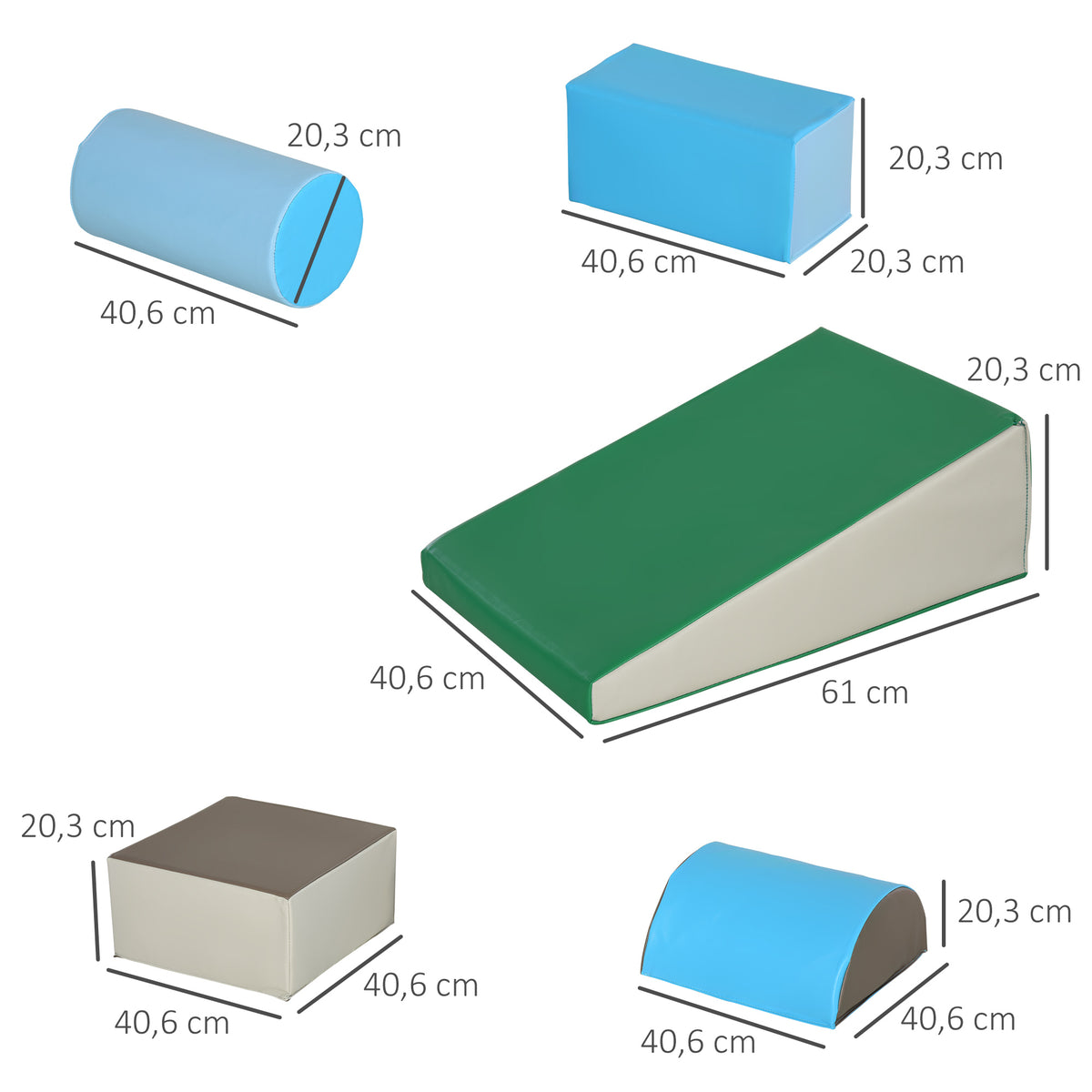 5PCS Module motricité bébé parcours motricité bébé en mousse EPE pour enfants d'âge préscolaire, multicolore