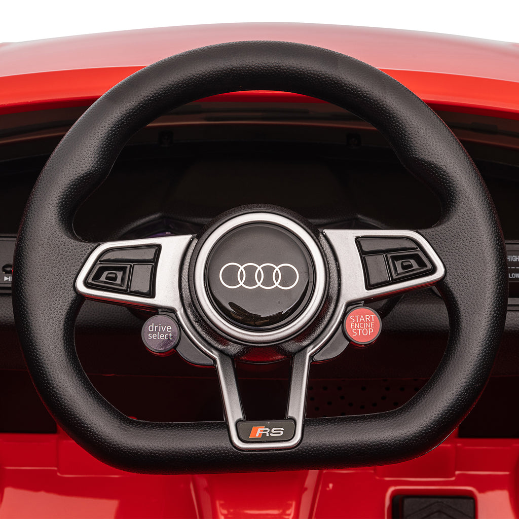 Véhicule électrique Enfant TT RS 12 V 30 W V. Max. 3 Km/h télécommande Effets sonores + Lumineux Rouge