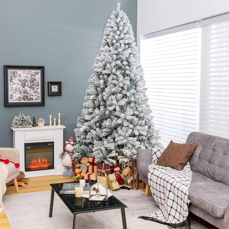 Christmas Snow Hinged Pine Tree-1