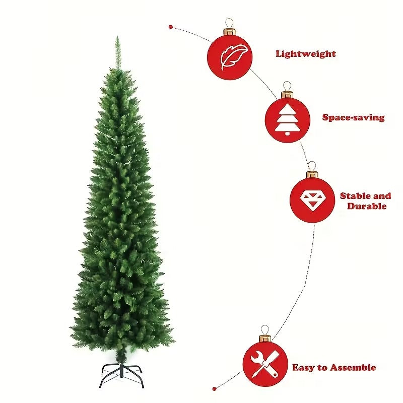 Slim Artificial Christmas Tree-3