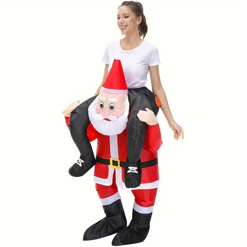 Riding Santa Inflatable Christmas Costume-0