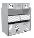 Meuble rangement enfant rangement jouet enfant 6 boîtes amovibles en tissu non tissé 63 x 30 x 66 cm gris-0