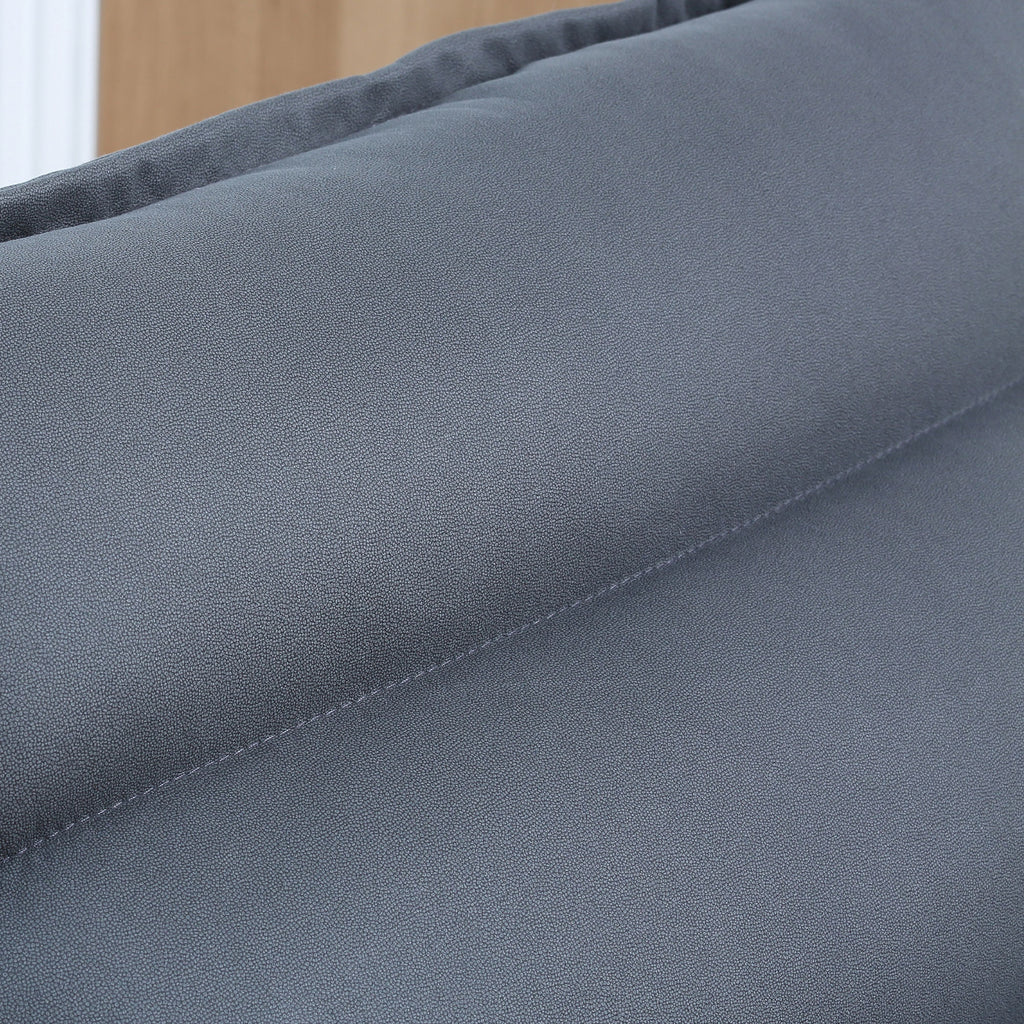 Fauteuil de sol paresseux pivotant 360° avec dossier inclinable design capitonné 62 x 62 x 95 cm gris foncé-7