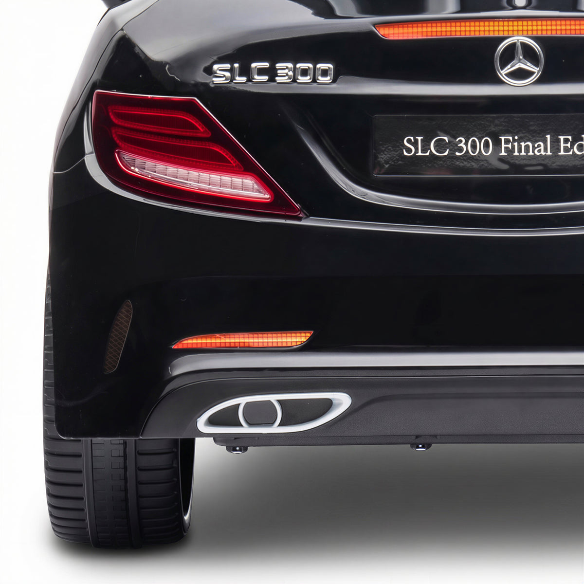 Mercedes SLC 300 elektromos kisautó, 12 V, távirányítóval, fekete