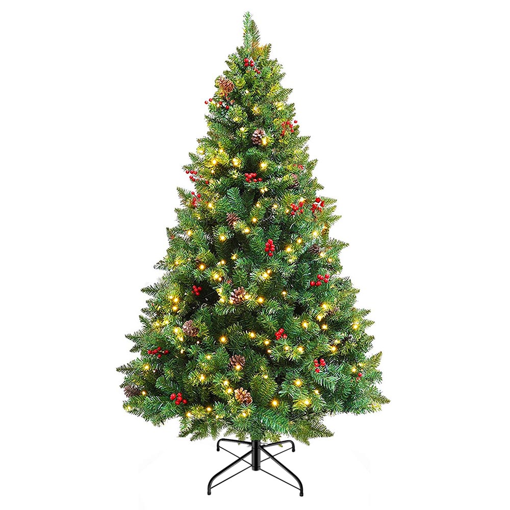 LED-es műfenyő több típusban, melegfehér-180 LED-es, 150 cm-1