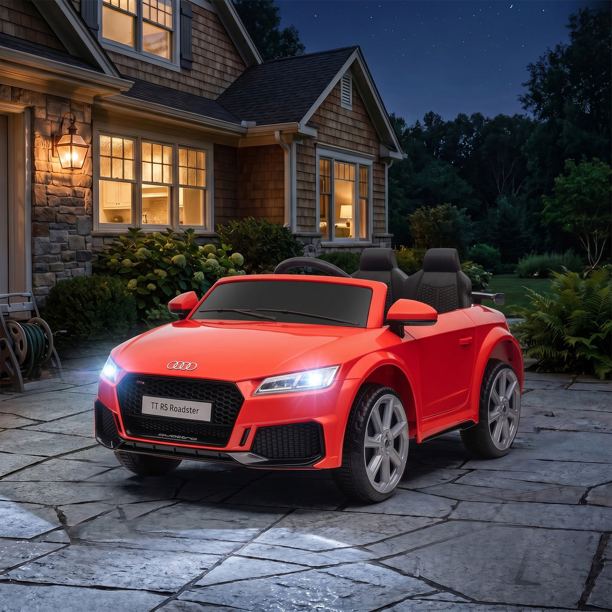 Véhicule électrique Enfant TT RS 12 V 30 W V. Max. 3 Km/h télécommande Effets sonores + Lumineux Rouge