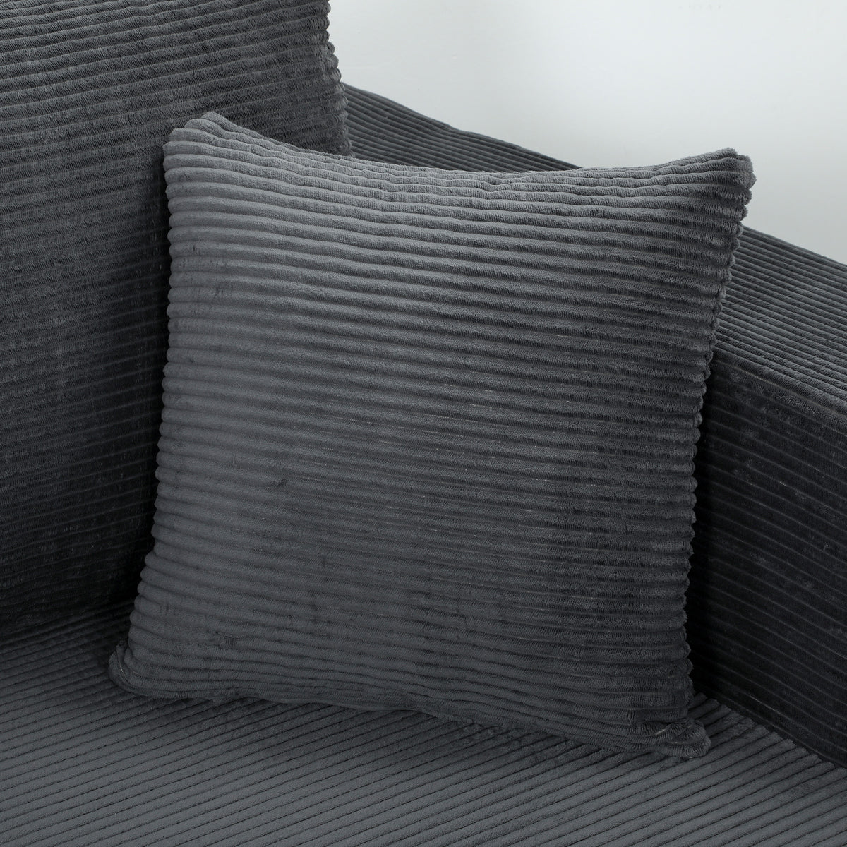 Canapé Modulaire en U 4 Places, 2 Méridiennes, Canapé 2 Places, 6 Coussins, Sans Montage, 369 x 152 x 78 cm, Gris