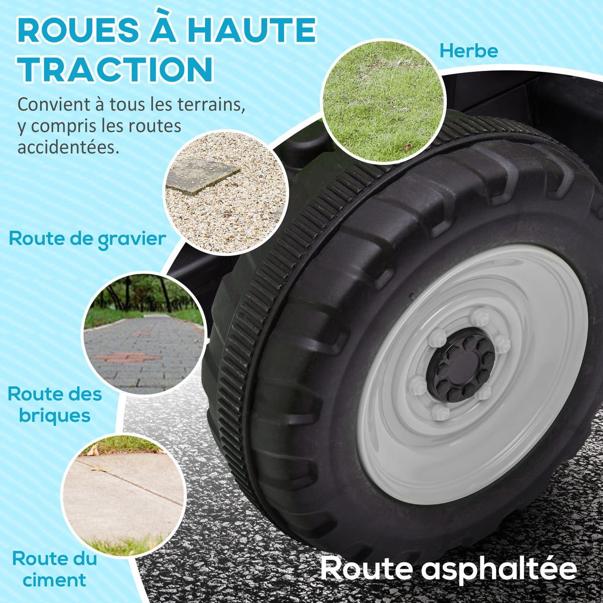 Tracteur électrique avec remorque amovible, pour enfants de 3 à 6 ans avec télécommande MP3 musique affichage lumières