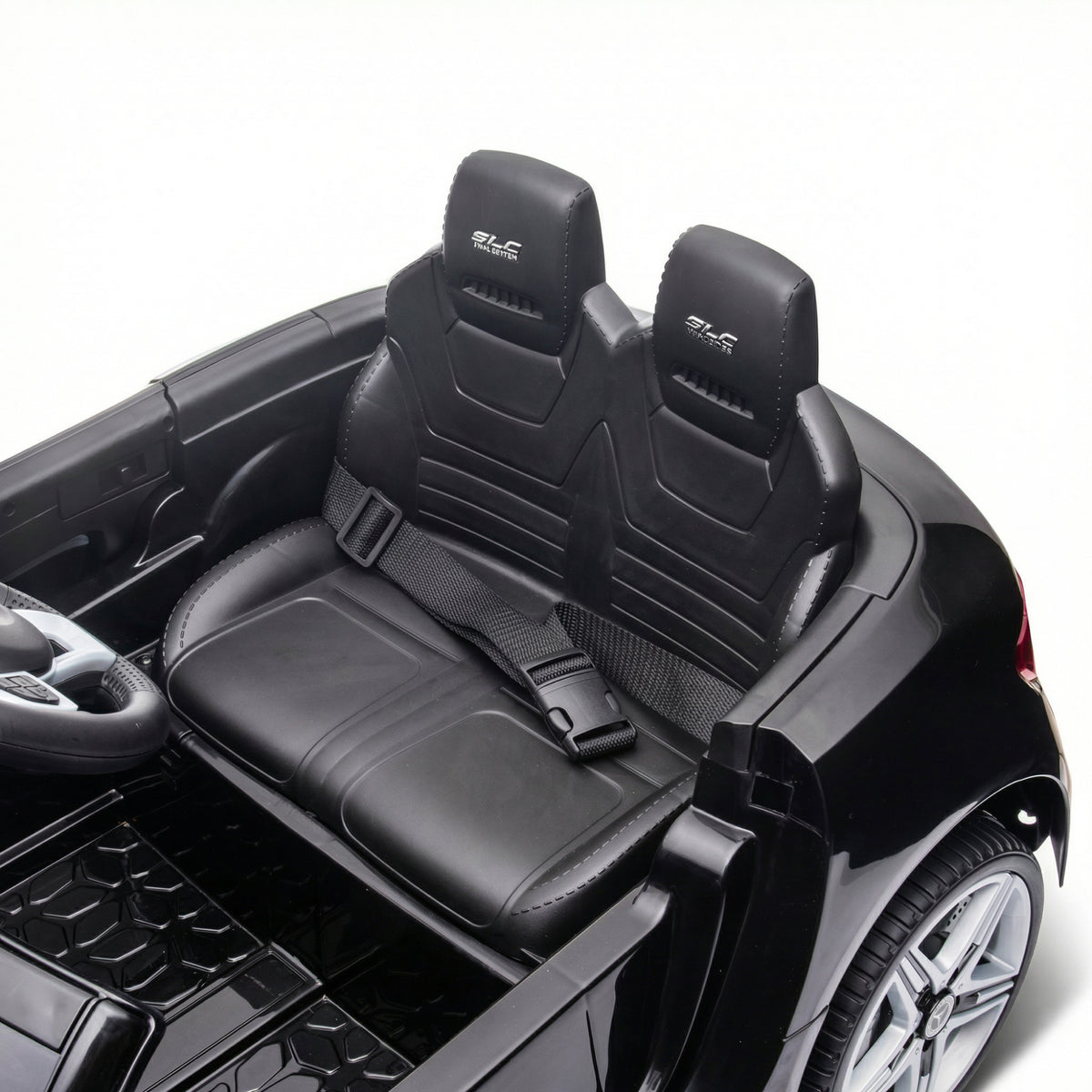 Mercedes SLC 300 elektromos kisautó, 12 V, távirányítóval, fekete