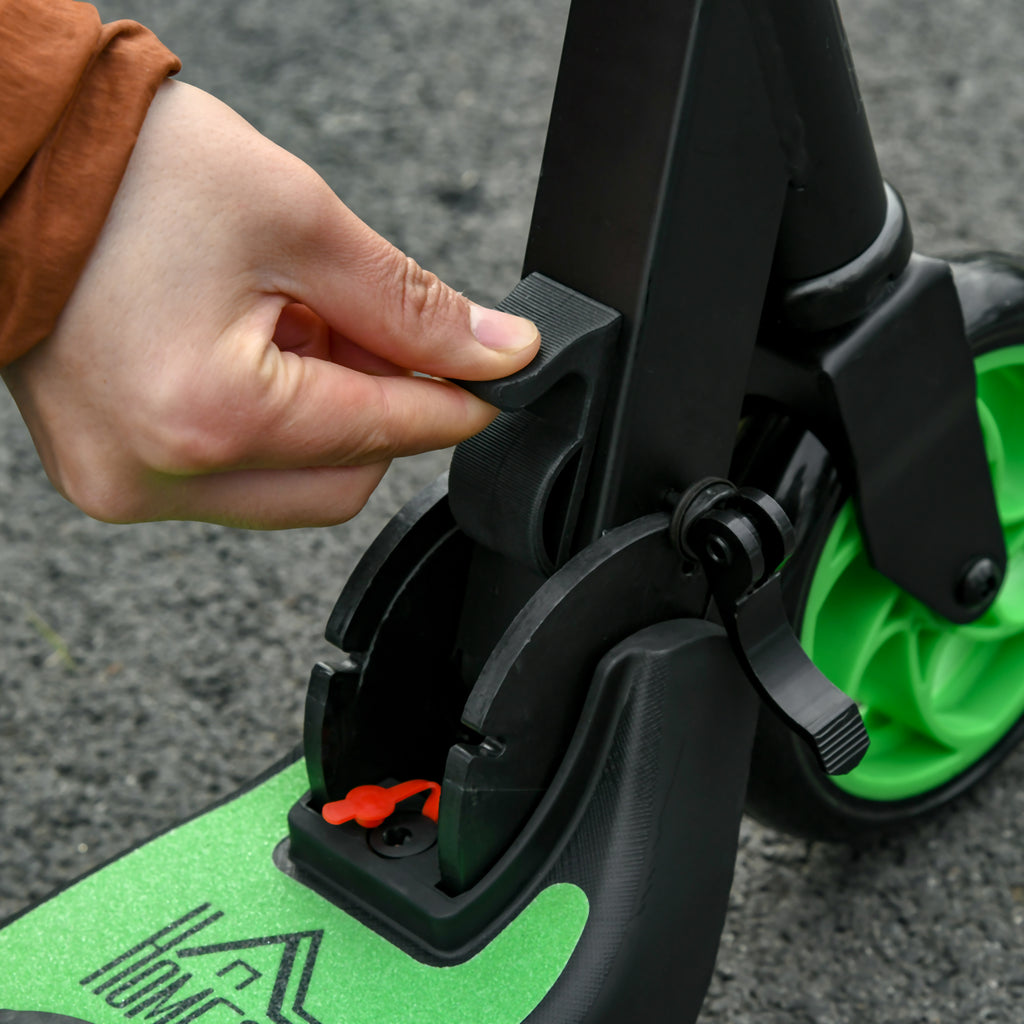 Trottinette électrique enfants 6 ans + pliable scooter électrique vitesse 8 km/h 71x36,5x75-80cm, aluminium, acier, vert